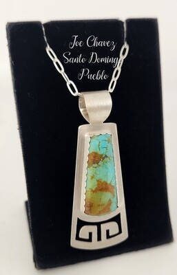 Sterling silver pendant with Kingman turquoise stone