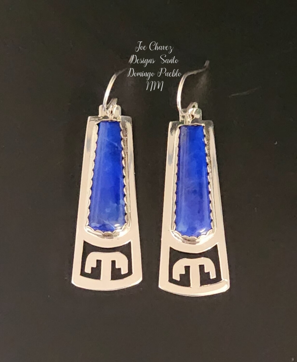 LAPIS LAZULI &amp; STERLING SILVER EARRINGS