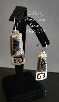 Sterling silver earrings with natural PICASSO MARBLE stones
