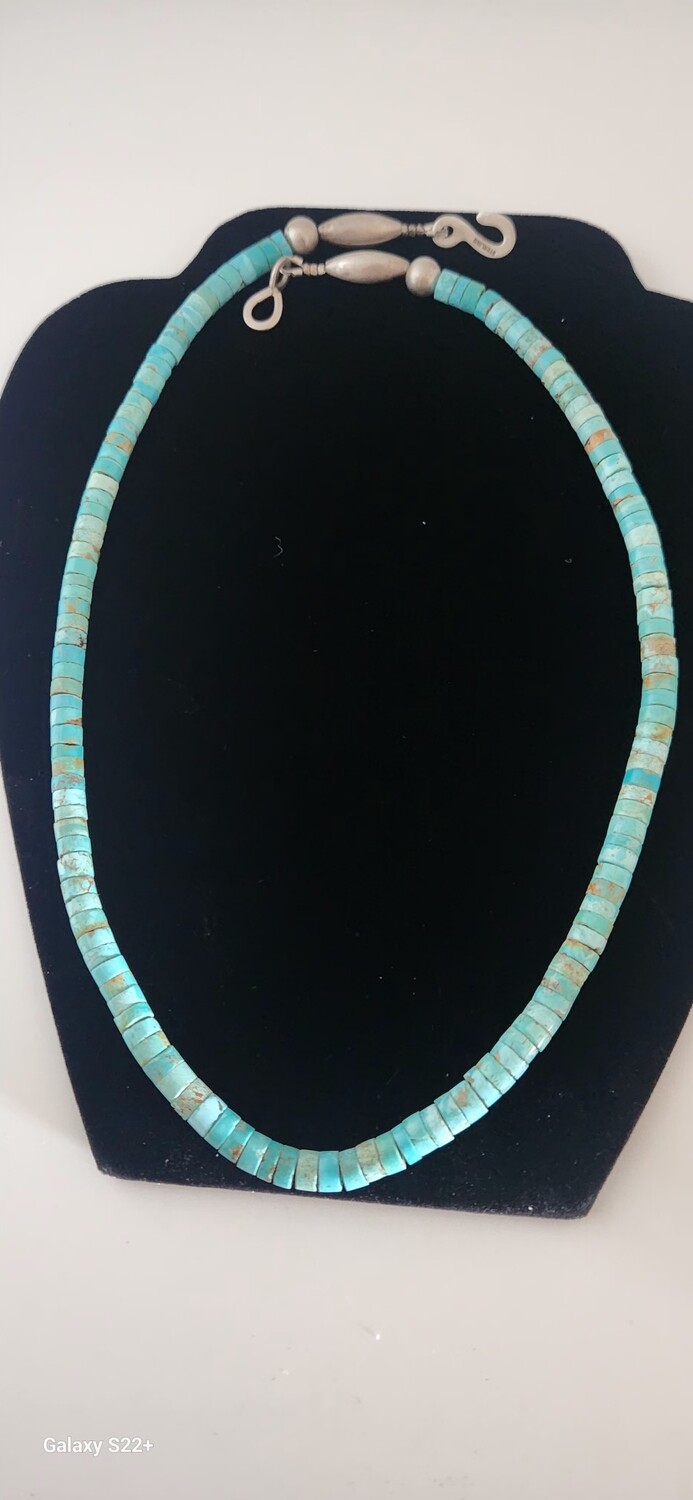 #8 Turquoise rolled necklace