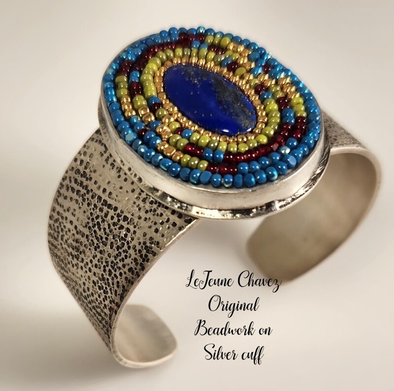 &quot;BEADWORK ON SILVER SIGNATURE COLLECTION-Cuff