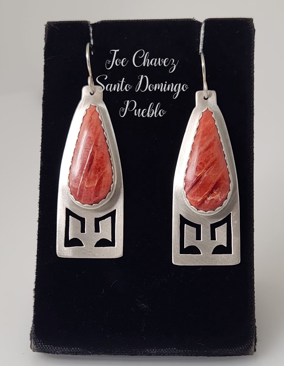 Sterling silver earrings with natural spiney oyster shell