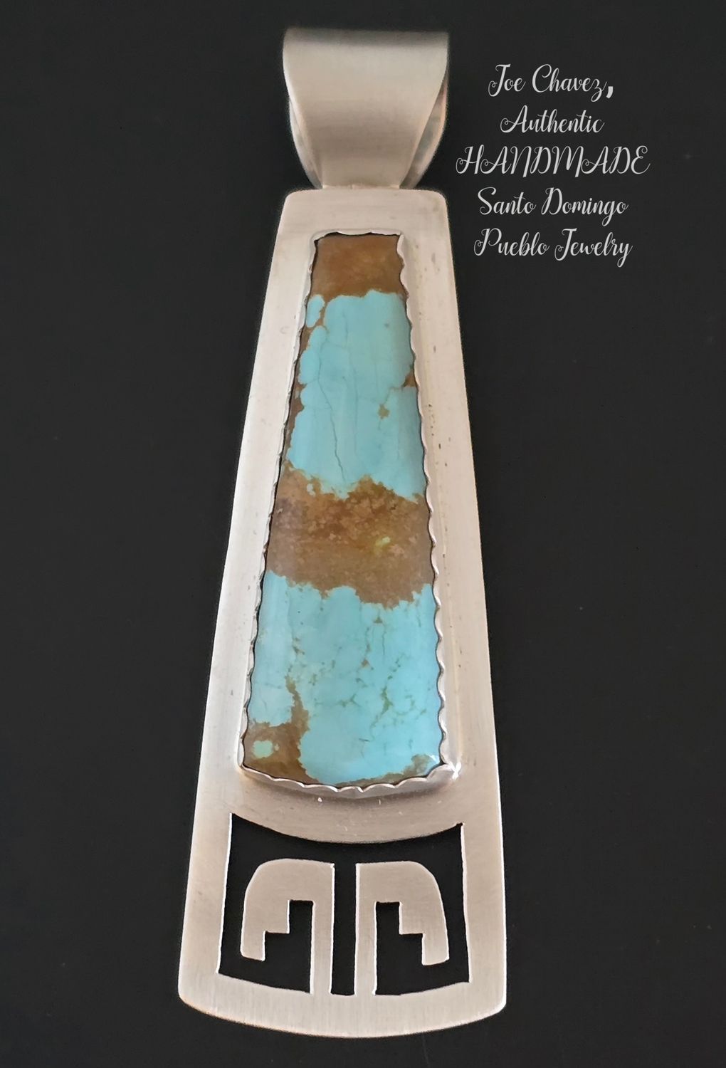 Sterling silver Pendant with #8Turquoise stone