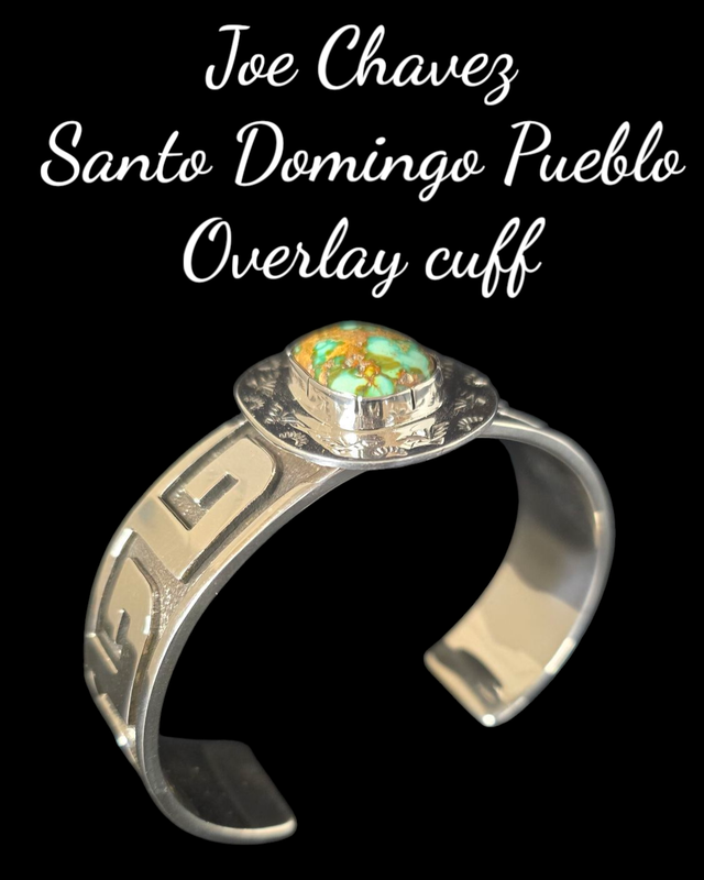 Sterling silver Overlay cuff with natural Sonoran Gold turquoise