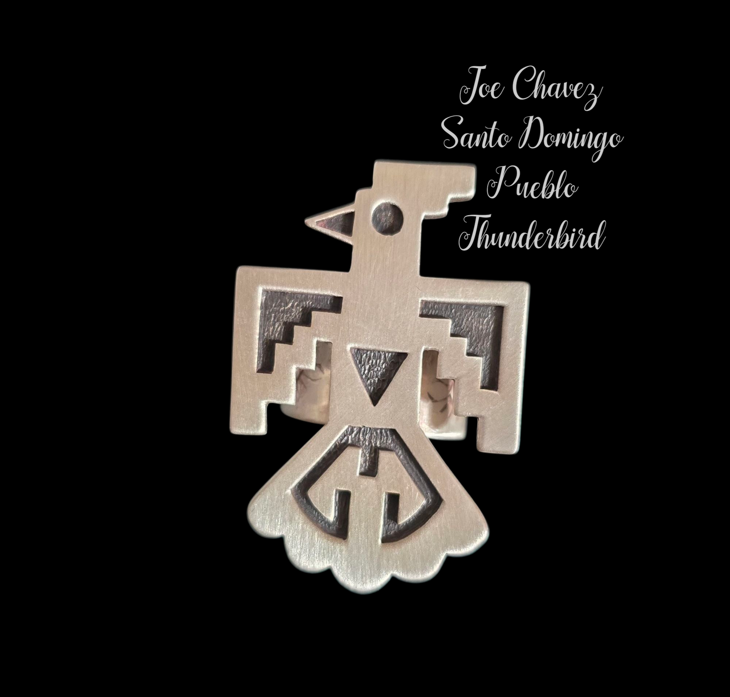 STERLING SILVER OVERLAY ADJUSTABLE THUNDERBIRD RING