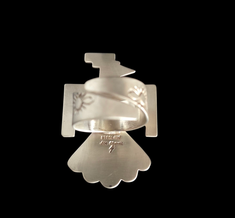 STERLING SILVER OVERLAY ADJUSTABLE THUNDERBIRD RING