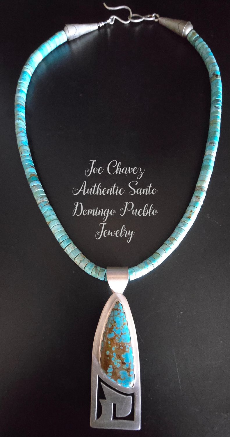 #8 Turquoise necklace with #8turquoise on sterling silver Pendent