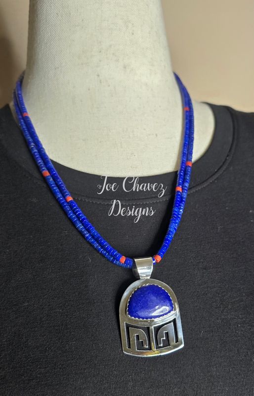 Lapis Lazuli necklace with sterling silver Pendent with natural Lapis Lazuli stone