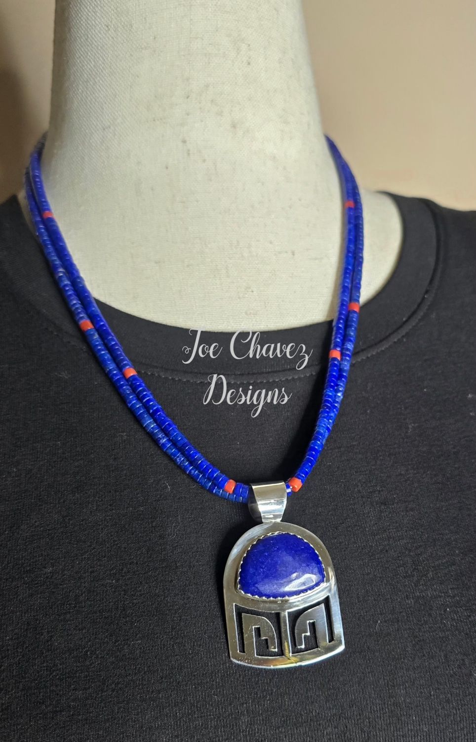 Lapis Lazuli necklace with sterling silver Pendent with natural Lapis Lazuli stone