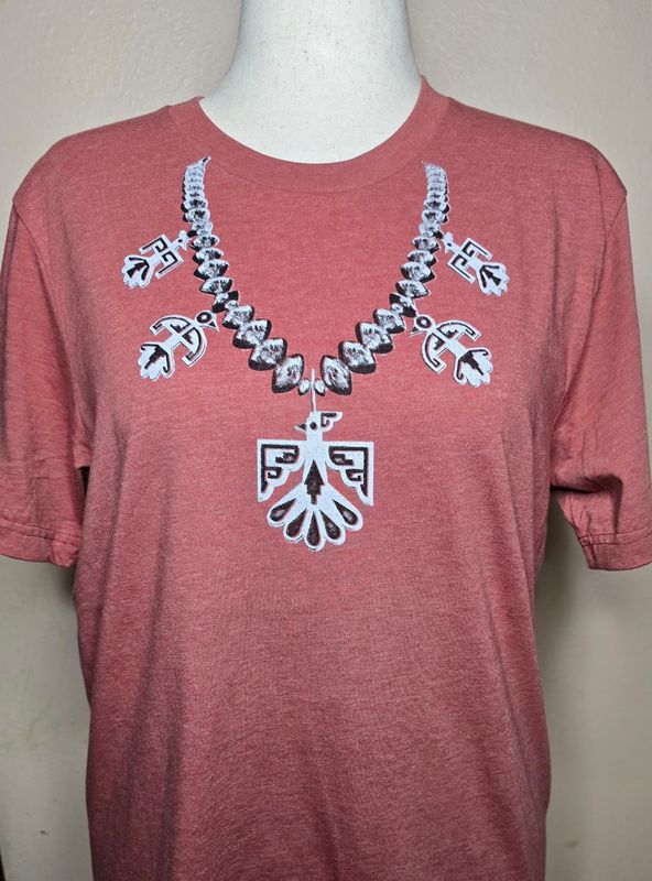 Heather Clay, Santo Domingo Pueblo Thunderbird necklace design.  Size LARGE