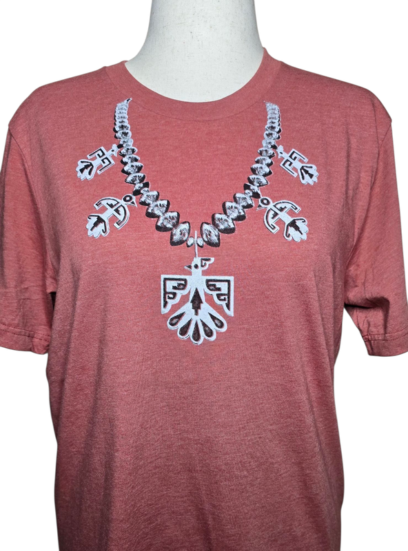 Heather Clay, Santo Domingo Pueblo Thunderbird necklace design.  Size XXLARGE