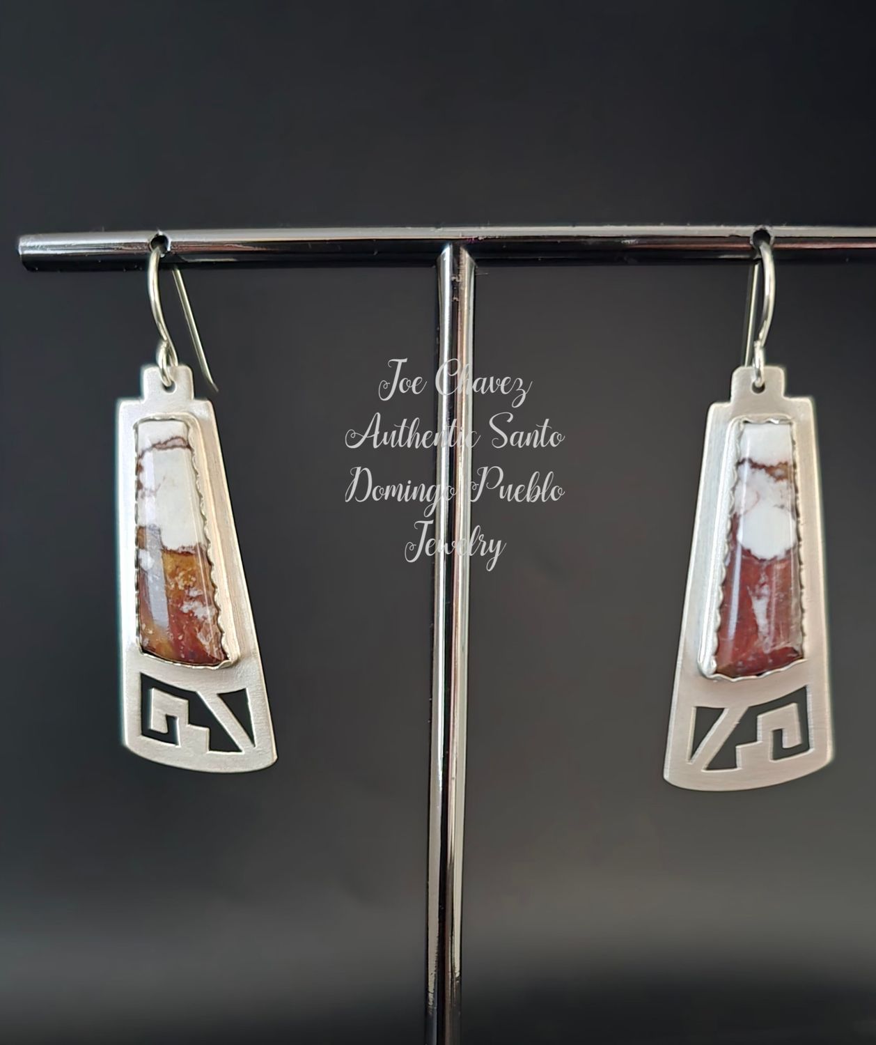 Sterling silver earrings with Natural Wildhorse stone