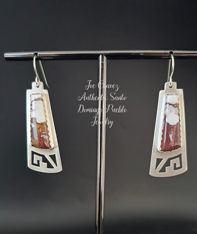 Sterling silver earrings with Natural Wildhorse stone