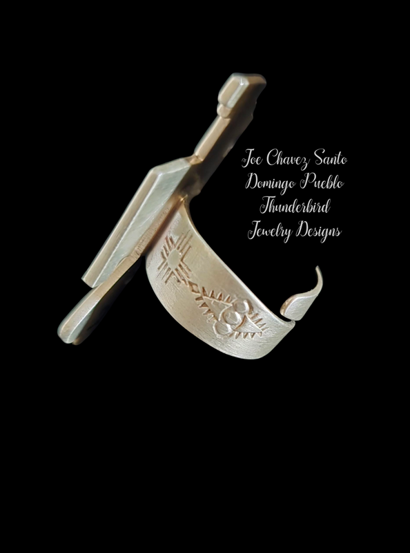 Sterling silver Overlay adjustable Thunderbird ring