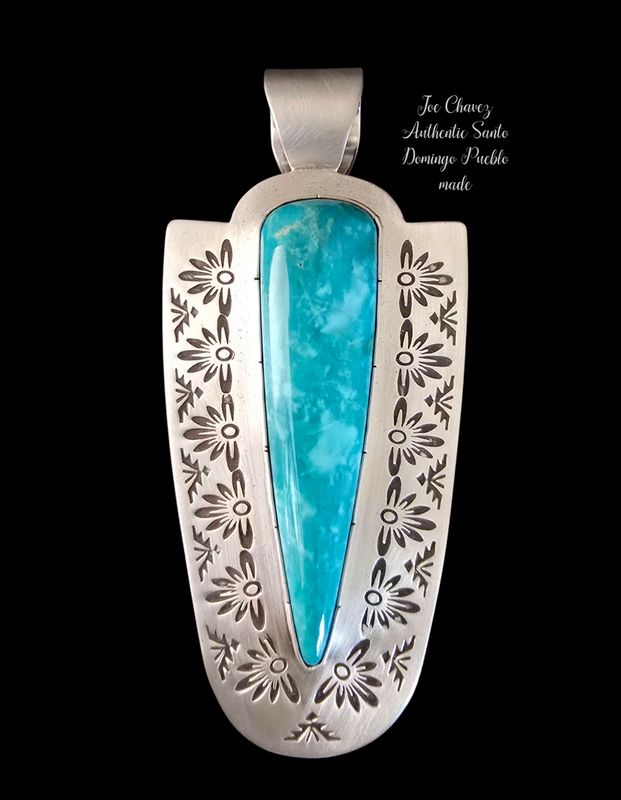 Sterling silver Pendent with Kingman turquoise stone