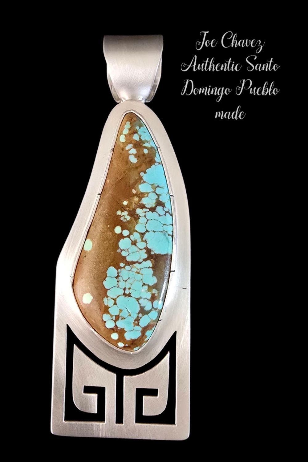 Sterling silver pendant with #8 Turquoise stone