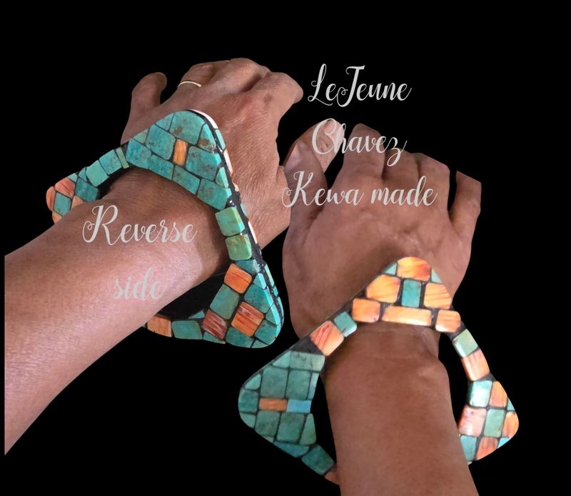 &quot;CHACO SERIES COLLECTION&quot;-Unique one-of-a-kind Inlaid bangle