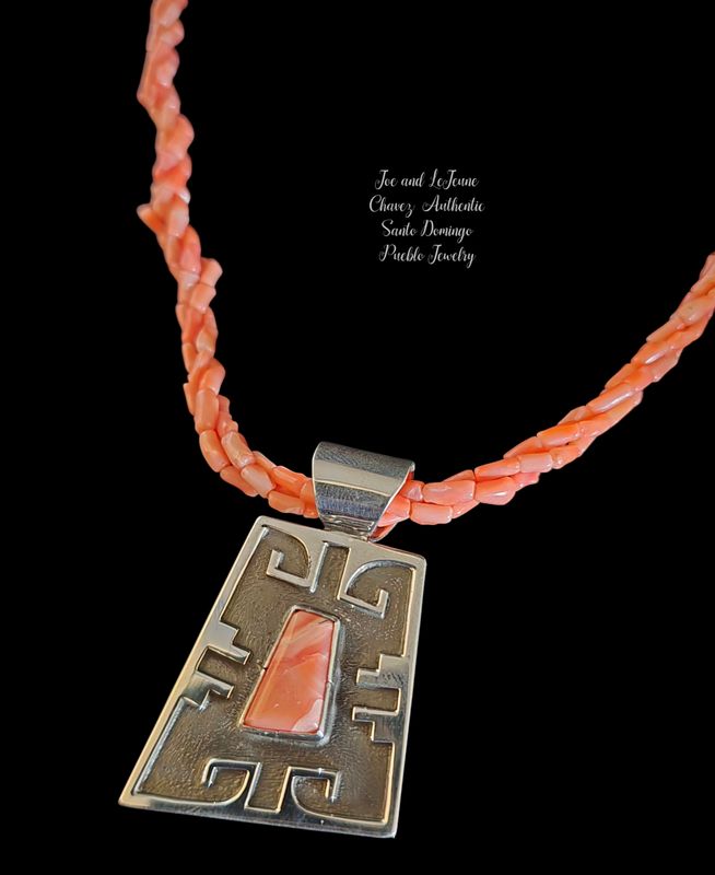 Vintage Angel Hair Coral with sterling silver Overlay pendant