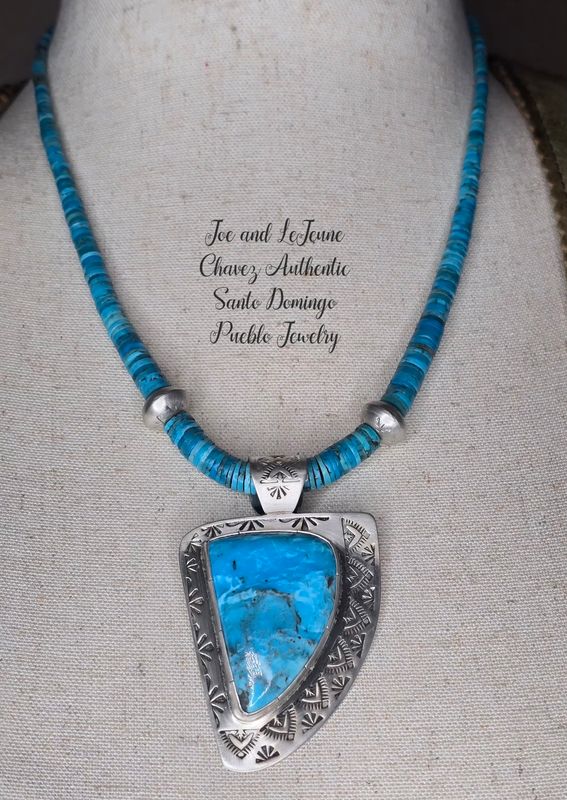 Kingman turquoise necklace with sterling silver Pendent with Kingman turquoise stone