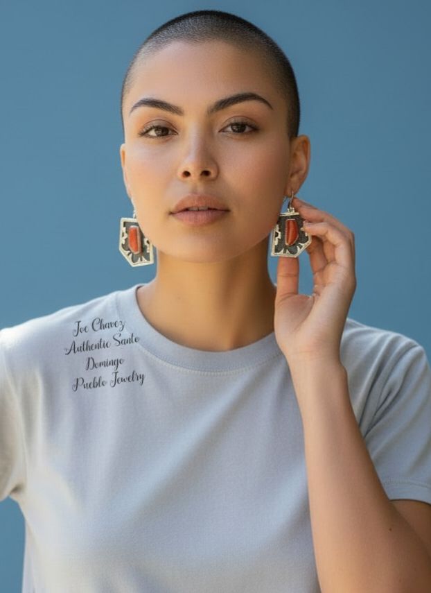 Sterling silver Overlay earrings with high-quality Mediterranean Coral