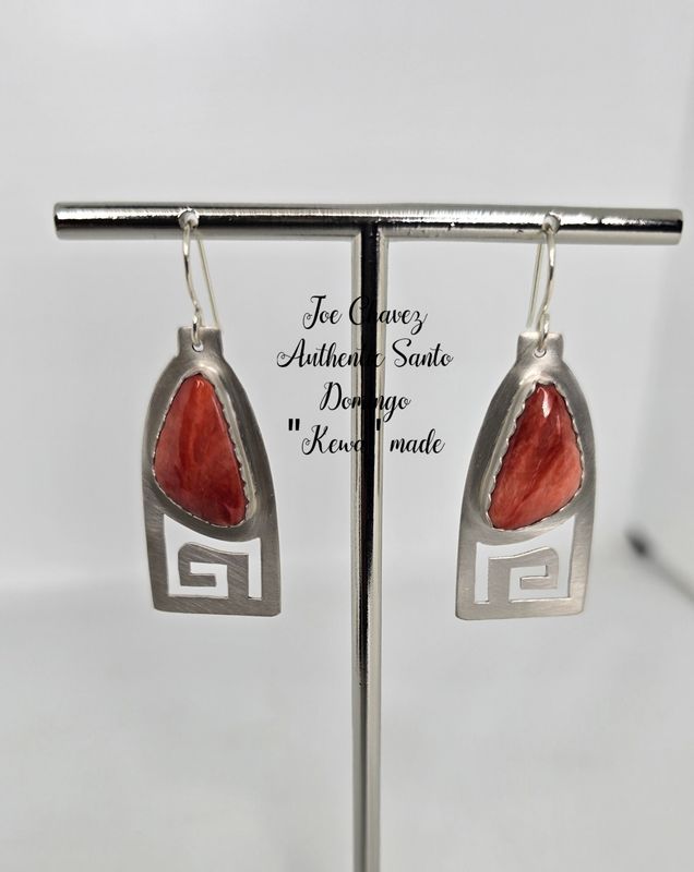 Sterling silver earrings with natural Spiney Oyster shell