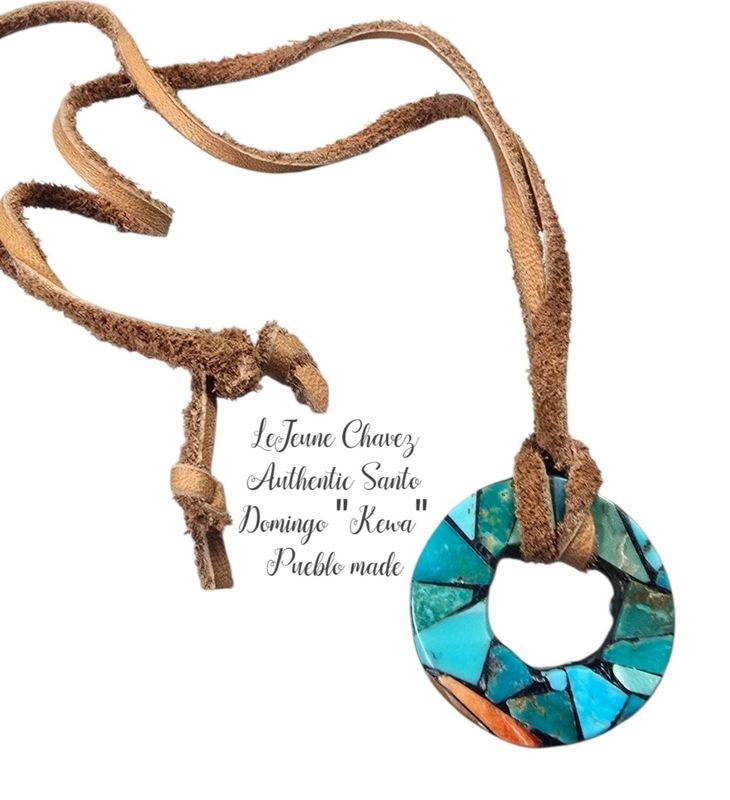 Reversible Inlaid Pendent with Kingman turquoise and Spiney Oyster shell