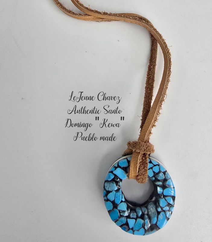 Reversible Inlaid Pendent with Kingman turquoise and Spiney Oyster shell