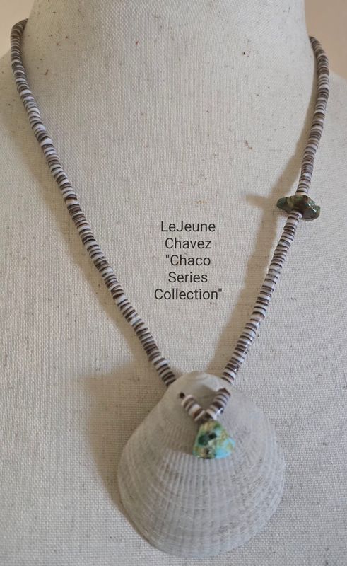 Authentic Santo Domingo "Kewa" Pueblo Heishi, natural Cerrillos turquoise and old glycemeris shell