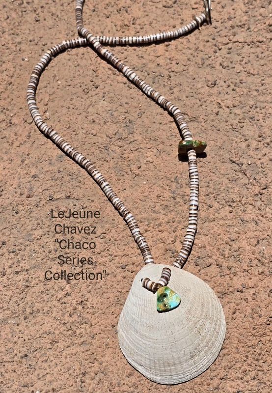 Authentic Santo Domingo "Kewa" Pueblo Heishi, natural Cerrillos turquoise and old glycemeris shell