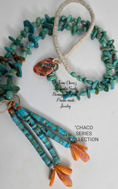 Authentic Santo Domingo Pueblo Jacla Turquoise necklace