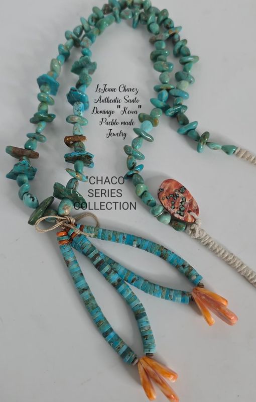 Authentic Santo Domingo Pueblo Jacla Turquoise necklace