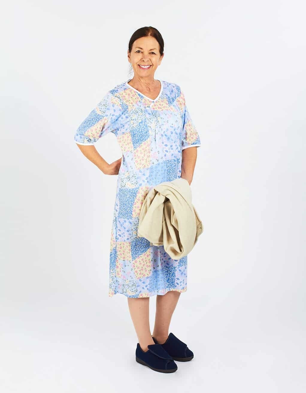 Patterned Light Knit Nightgown