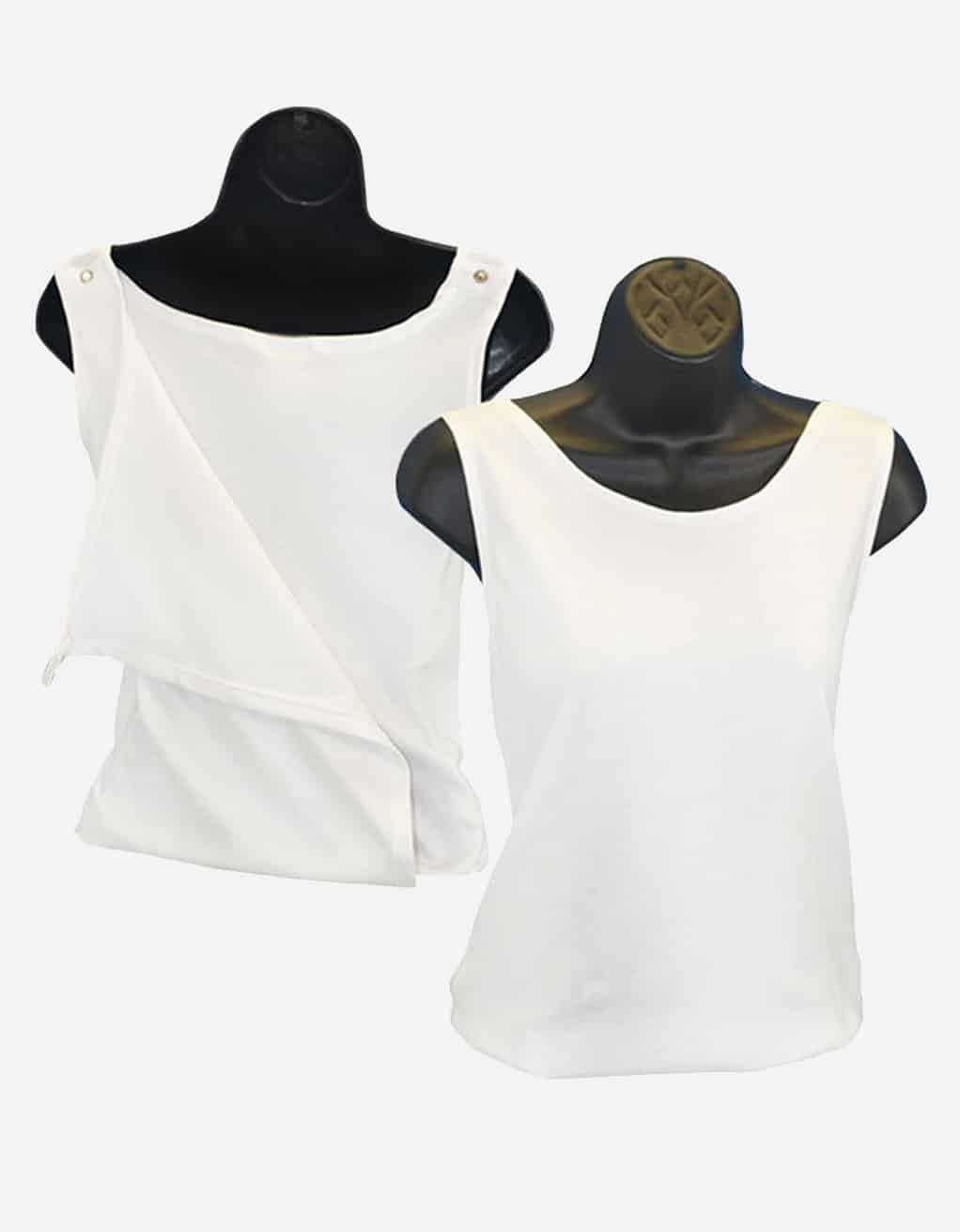 White Unisex Undershirt Camisole