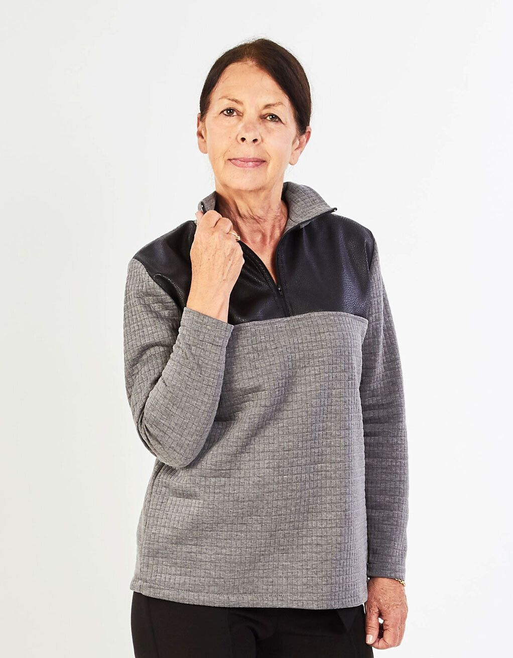Grey Zip Sweater