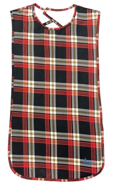 Waterproof Adult Bib (Checks Red)