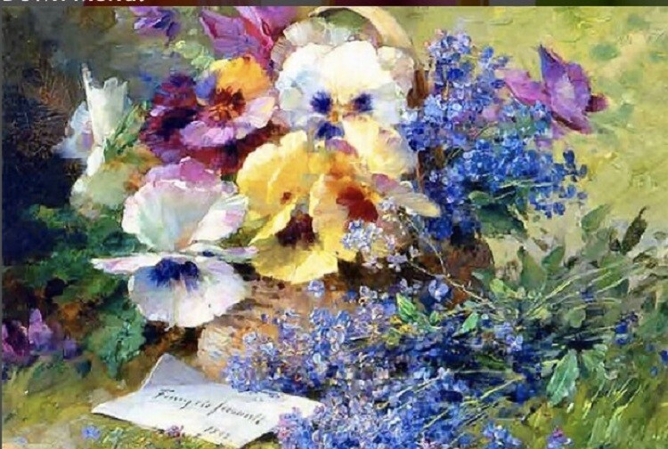 Birthday Greeting Card with a Postage Stamp