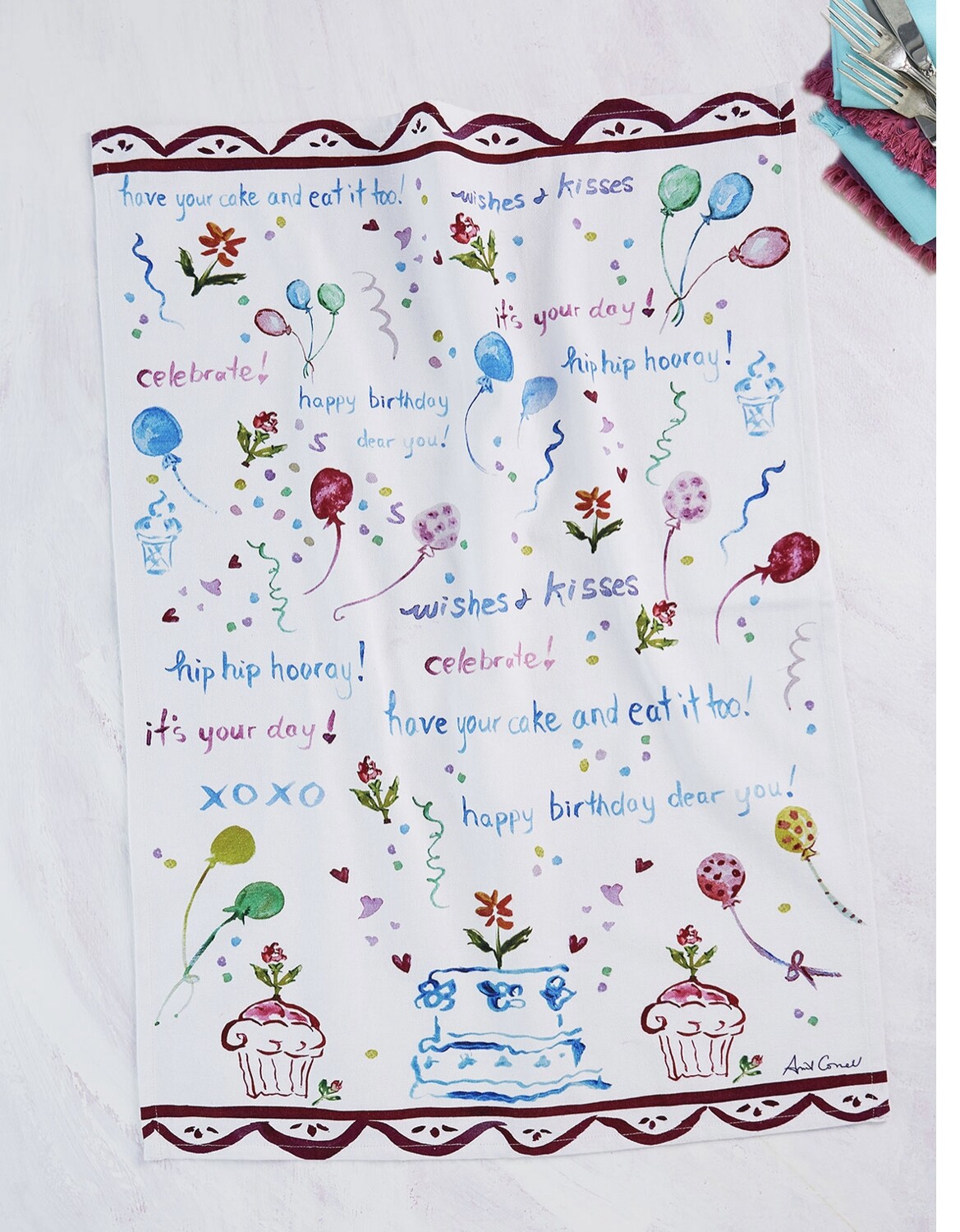 It’s your birthday 🎉 Tea Towel -  Size "19" by "27"