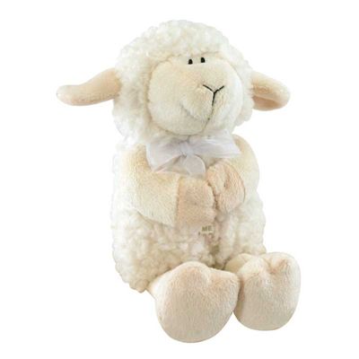 Ultra Soft and Huggable Musical Praying Woolly Lamb, Cream Color, 11 inch