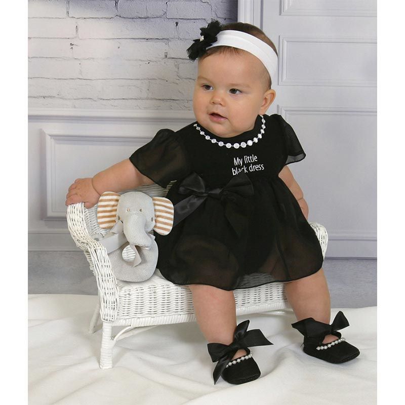 My Little Black Short Sleeve Dress with Greeting Card