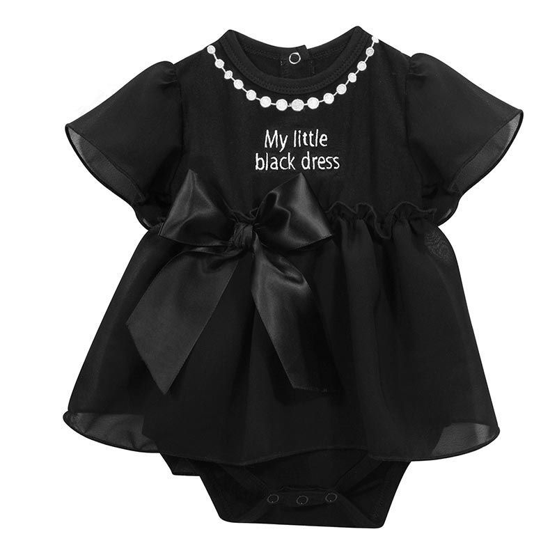 My Little Black Short Sleeve Dress with Greeting Card