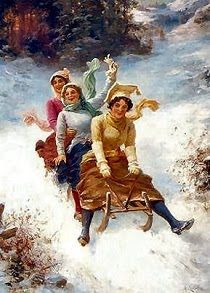 Christmas Card Sleigh Riding