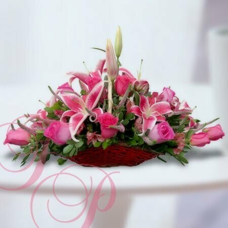 Arreglo Floral de Rosas Rosadas