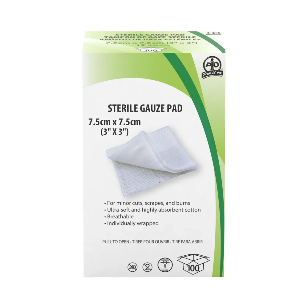 Pad, Gauze, 7.5cm x 7.5cm (3" x 3")