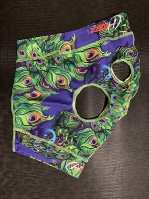 Hidez Printed Mask - small or medium - in-stock “peacock print”