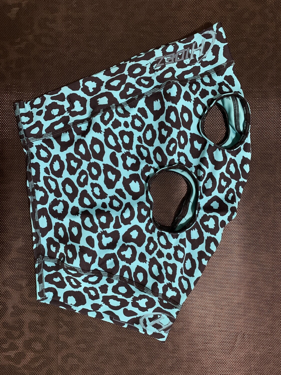 Hidez Printed Mask - medium - in-stock “turquoise cheetah” print
