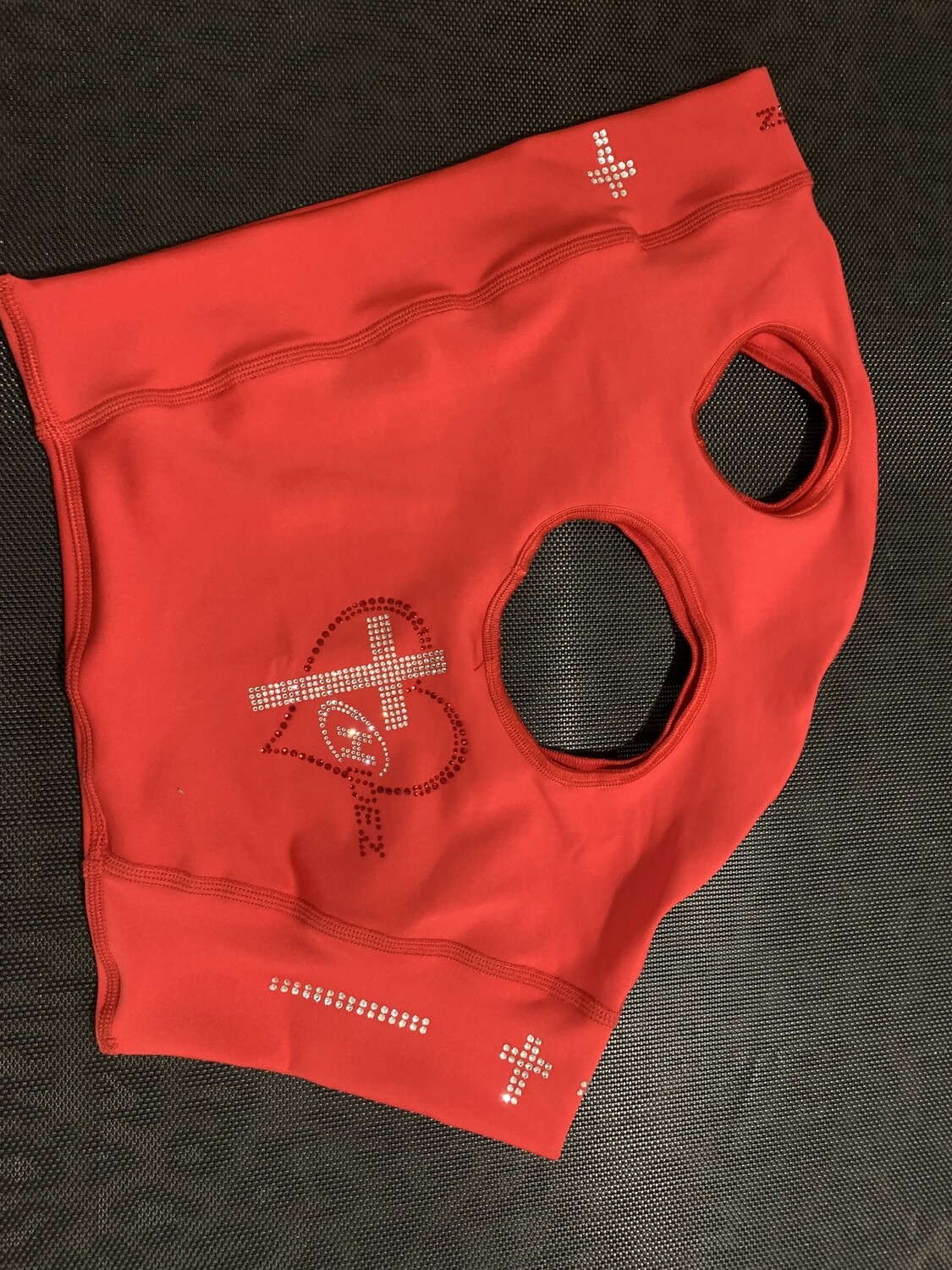 Red Medium Mask With Bling - in stock now