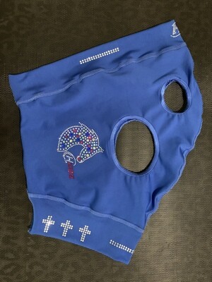 Blue Medium Mask With Bling - in stock now