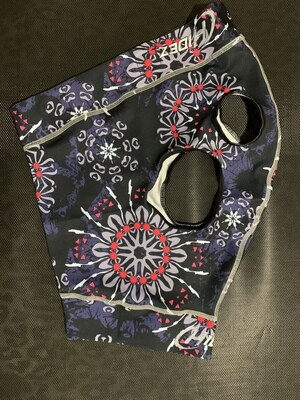 Hidez Printed Mask - small - in-stock “kaleidoscope in purple”