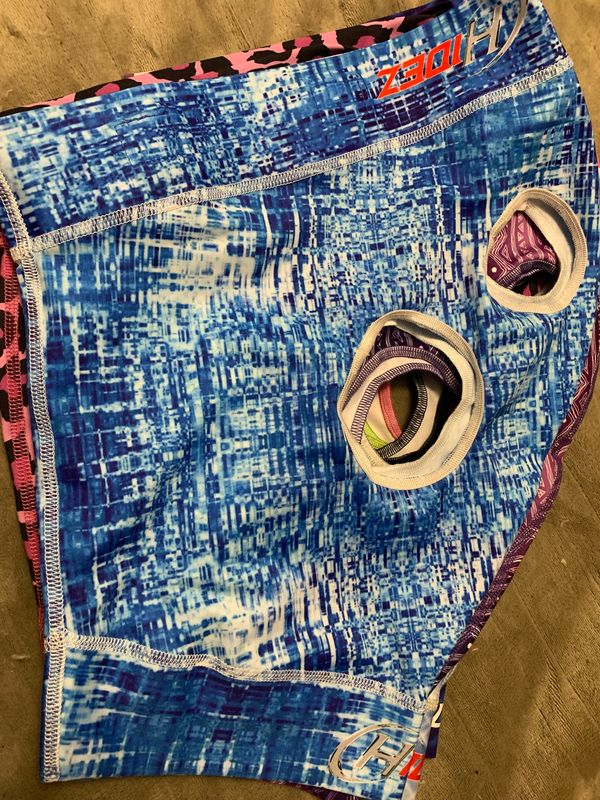 Hidez Printed Mask - small - in-stock “blue denim”