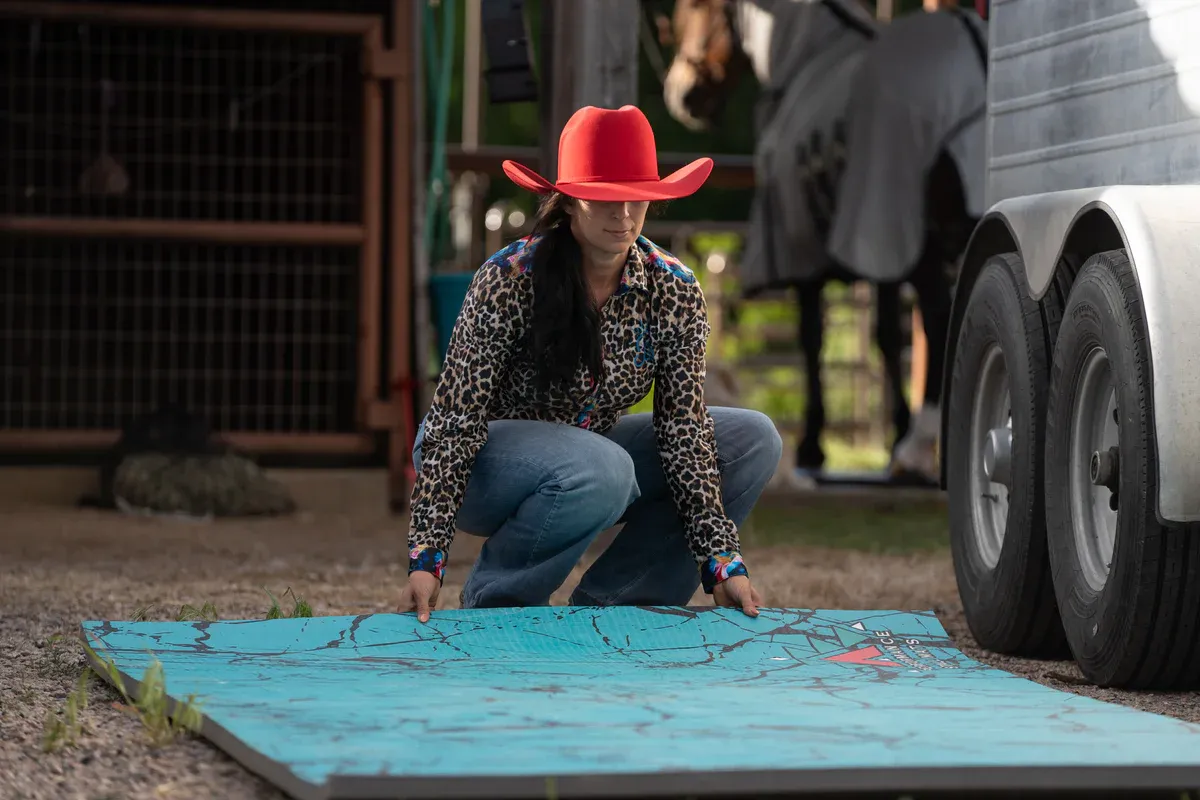 5x10x1.25&quot;  Printed Portable Stall Mat